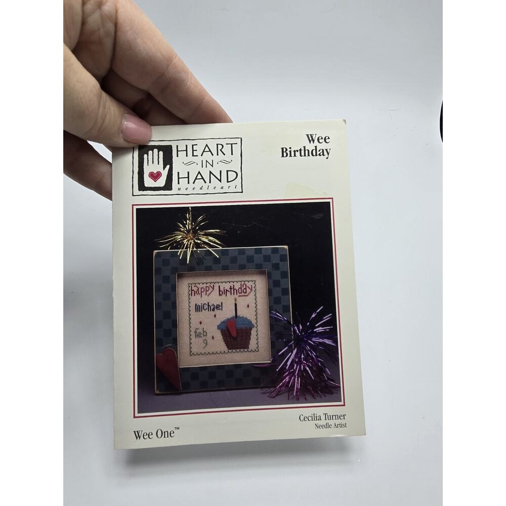 Heart in Hand Cross Stitch Chart Wee one Wee birthday